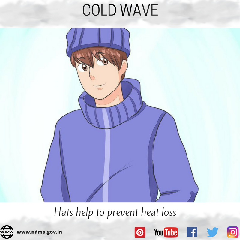 Hats help to prevent heat loss.